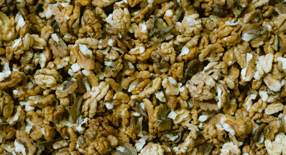 High-resolution image of shelled walnuts showcasing texture and detail.