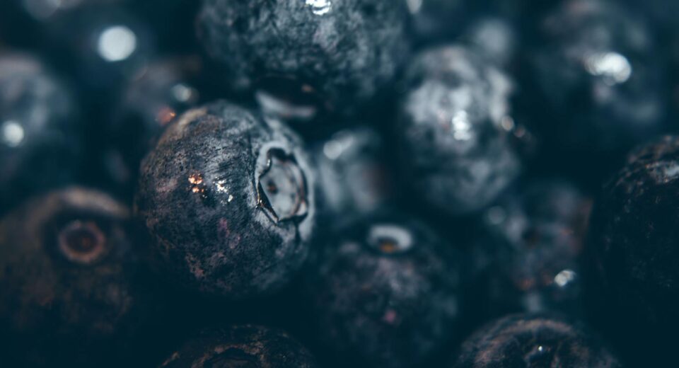 A close-up shot of fresh, juicy blueberries highlighting their texture and natural freshness.
