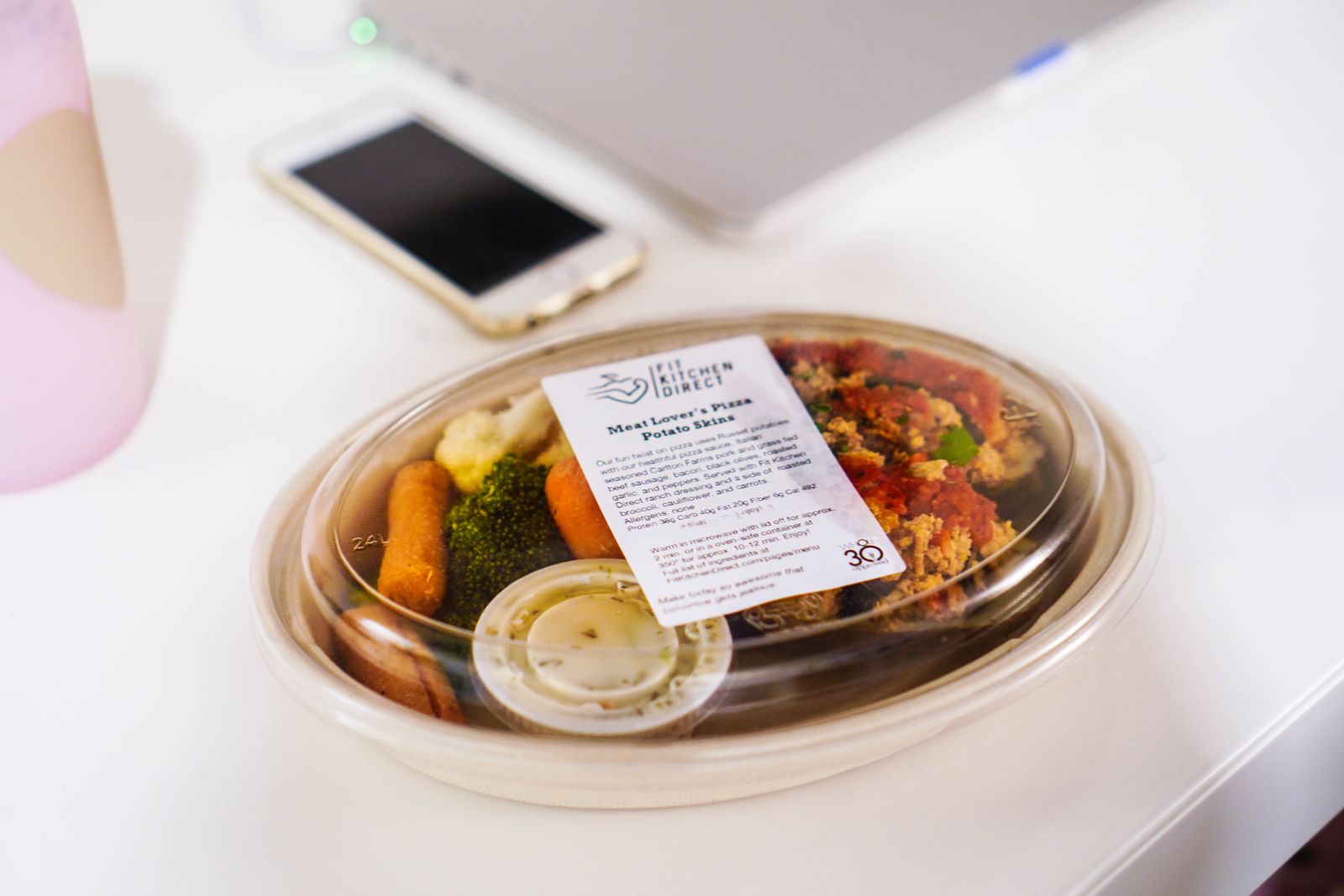 A packaged ready meal of meat and vegetables